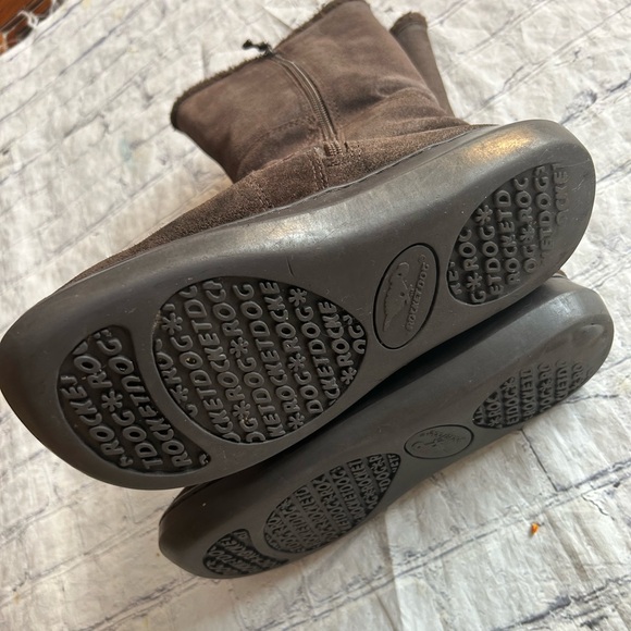 ROCKETDOG CHOCOLATE BROWN SUEDE ZIP UP BOOTS WOMEN’S SIZE 8 BOHEMIAN STYLE - Picture 4 of 12